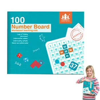 1 100 Vaikų Medinis Žaislas Magnetinio Šimtai Numeris Valdybos Matematikos Mokymo Pagalbos Montessori Ankstyvojo Ugdymo, Mokymo Pagalbos