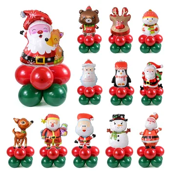 12pcs/set Kalėdų Folija Balionai Kalėdų Senelio Elnių, Sniego Globos Pingvinas Kalėdos Balionas Kalėdų Dekoracijas Namuose Naujųjų Metų