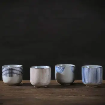 200ML Keraminės Kavos Puodelis Japonų Arbatos Puodelio Rupi Ranka-dažytos Kung Fu patys puodeliai Namų Puošybai Vandens Puodelį Drinkware