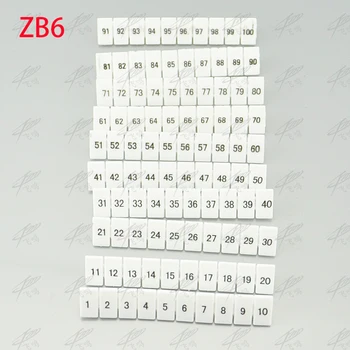 20PCS ZB6 ZB6 skaitmeninės skaičius ŽYMEKLIS taikyti UK2.5B. UK5N UDK4 UKK5 Din Bėgelio Gnybtų Blokai Maker Juostelių su Skaičiais Spausdinti ZB6