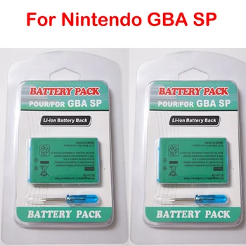 2vnt 3.7 V 850mAh Li-ion Baterija Nintendo GBA SP, Gameboy Advance SP Pakeitimo Baterijas su Atsuktuvu