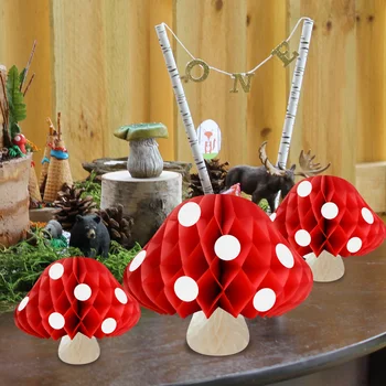 3D Grybų Korio Kamuolys Popierius Žibintai Kamuolys Vestuves Vaikų Gimtadienio, Kalėdų Puošybos Ornamentais Kūdikių Rodyti Supplie