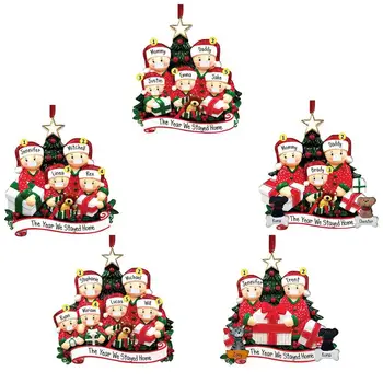 Atstumas Pardavimo Karantino Kalėdų Dovana Kalėdų Senelio, Močiutės Karolius, Dėvėti Kaukes Kauke Asmeninį Kalėdų Eglutės Ornamentu