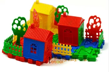 Darželio Darbalaukio Įdėta Blokai Netaisyklingos Formos Namas Ankstyvojo Švietimo Žaislai