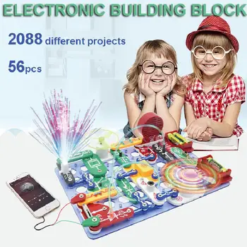 Elektroniniai Blokai Mokslo Eksperimentas Projektorius Nustatyti Grandinės Plytų Mokslo Fizikos Eksperimento Asamblėjos Vaikams Žaislas