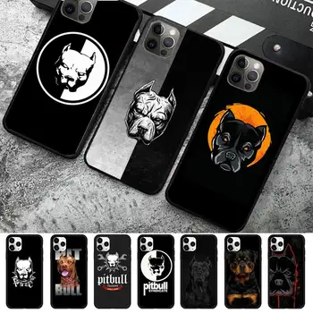 FHNBLJ Pit Bull Mielas šunelis Pitbull Telefono dėklas skirtas iPhone 11 12 13 Mini Pro Max 8 7 6 6S Plus X 5 SE 2020 XR XS Funda Atveju