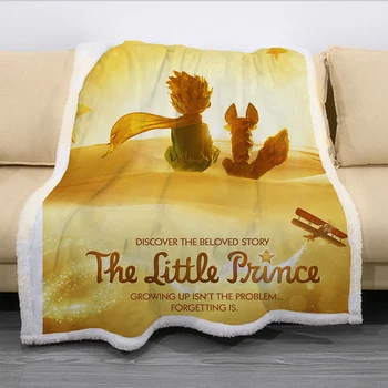 Filmas Mažasis Princas 3D Spausdinimo Mesti Antklodę Animacinių filmų Vilnos Antklodė, Lovos Namų Tekstilės Prabanga Vaikams Dovanos Vaikams Karšto Pardavimo
