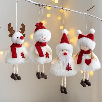Kalėdų Eglutės Kabinti Pliušinis Lėlės Linksmų Kalėdų Dekoracijos Namų Santa Claus Pakabukas 2022 Kalėdų Dovanos Navidad Naujųjų Metų