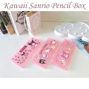 Kawaii Sanrioed Pieštukų Dėžutė Mielas Kačiukas Kuromi Mano Melodija Cinnamoroll Animacinių, Anime, Kanceliarinės prekės Saugojimo Dėžutė Žaislai Vaikams Dovanų