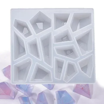 Naujas 3D Kristalų Nereguliarus Silikono Formos Skaidrus Akmuo Epoksidinės Dervos Formų Papuošalai Priėmimo 