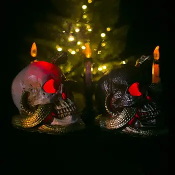 Naujas Helovinas dekoracijas modeliavimas disko gyvatė kaukoles vaiduoklių festivalis dekoravimas ornamentais, su šviesos