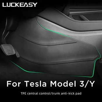 Už Tesla Model Y 2022 Automobilio Centrinio Valdymo Pusėje Anti-Kick Padas Galiniai Kamieno Pusėje Motina Interjero Aksesuarų TPE Apsaugos Padas