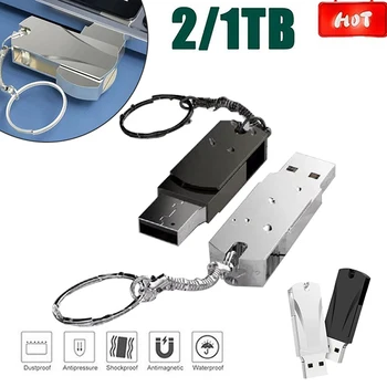 1PC Didelės Spartos 32 GB, 1 TB/2TB Metalo Pen Drive USB Flash Drive atmintinę, USB 