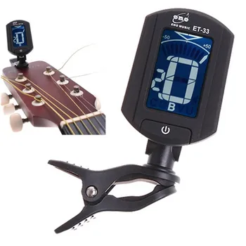 1Pcs LCD Skaitmeninio Boso Smuikas Havajų Gitaros Derintuvas Gitaros Priedai, Dalys Muzikos Instrumentas