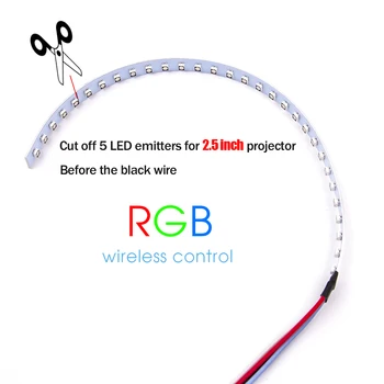 1set Bluetooth Nuotolinio Valdymo Balsu RGB LED Demonas Akių Velnias Akių Halo Žiedas Rinkinys, Skirtas 2.5