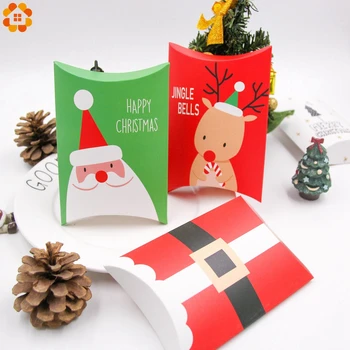 1Set Elnias&Kalėdų Senelio Dovanų Dėžutes, Saldainių Linksmų Kalėdų Svečiai Pakavimo Dėžės Dovanų Maišelis Kalėdų Partija Pasisako Vaikams, Dovanų Puošimas