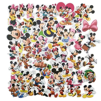50/20Pcs/daug Disney Mickey Mouse Lipdukai Ne Kartoti Traukti Juostoje Langelį Gitara Asmeninį Grafiti Animacinių filmų Vaikams Lipdukas Žaislas
