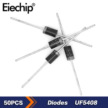 50PCS RECTIFI DIODŲ UF5408 PADARYTI-201AD 3A 1000V Lygintuvas Diodų Ultra-Fast Recovery Diodai, elektronikos komponentai