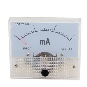 85C1 Klasės 2.5 Tikslumas DC 0-3mA Analoginis Pultas Metrų Ammeter Amperemeter