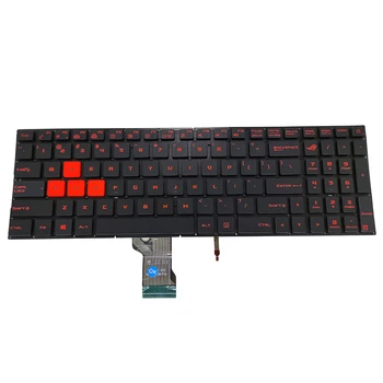 Anglų klaviatūra su foniniu apšvietimu, skirtą ASUS ROG Strix GL502V GL502VM GL502 VT GL502VY Žaidimų klaviatūros Orange klavišus keycap Naujas 0KN0 TD1US13
