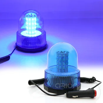 Automobilių Sunkvežimių 40 LED Strobe Įspėjimas, Mirksi Besisukantis Švyturys Šviesos Avarinis Traffice Saugos Signalo Lempa su Magnetu Mėlyna Geltona Raudona