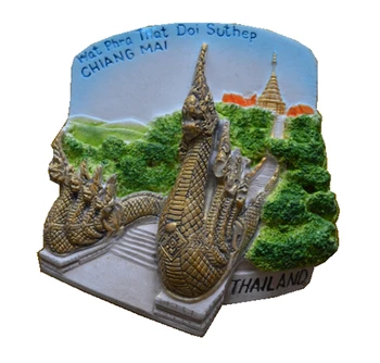 Chiang Mai, Tailandas Šventykla, Šalto Porceliano, Rankų darbo Dažytos 3D Šaldytuvas Magnetai, Kelionių Suvenyrai, Šaldytuvas Magnetiniai Lipdukai