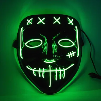 Helovinas LED Kaukė Prapūtimo Kaukės Rinkimai Tušas Kostiumas DJ Šalies Šviesą Kaukės Švyti Tamsoje 10 Spalvas Pasirinkti Atsitiktinis