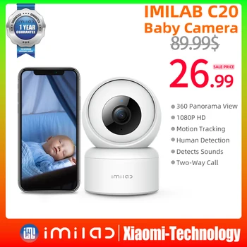 IMILAB C20 Namų Apsaugos Kamera, WiFi 1080P HD IP Patalpų VAIZDO stebėjimo Baby Cam 360°Vedio Priežiūros Naktinio Matymo Kamera Dirbti Su Alexa