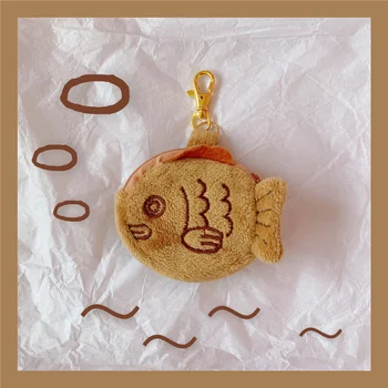 Japonijos Kawai Dizaineris Pliušinis Snapper Formos Monetos Krepšiai Mažos Žuvys Modelis Krepšiai Pakabukas Vaikams Smagu Monetos Rankinėje Pora Riešo Krepšys