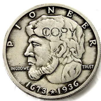 JAV 1936 Elgin Atminimo Pusė Doleris Sidabro Padengtą Kopijuoti Monetos