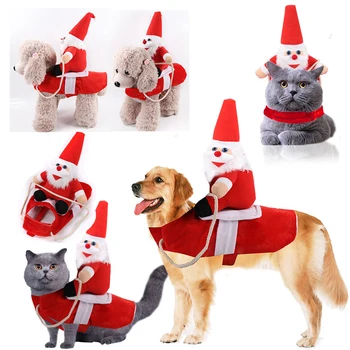 Kalėdų Kostiumai Šunų Drabužius Ne Išnyks Šuo Striukę galima Skalbti Pet Dekoro Šiltas Šunų Drabužius Smulkaus ir Vidutinio Šuo su Santa Claus