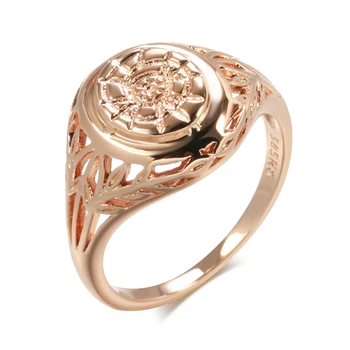 Kinel Karšto Mados Blizgus Žiedai Moterims 585 Rose Gold Unikalią Modelio Apvalūs Žiedai Etninės Nuotaka Vestuvių Papuošalai 2022 Naujas