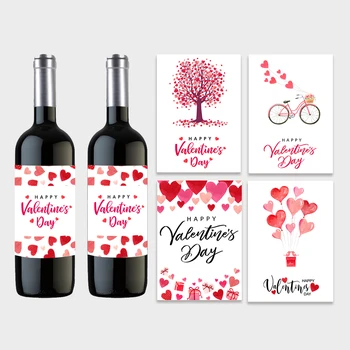 Linksmos Valentino Dieną Vyno Butelis, Etiketės, Lipdukai, Sandarinimo Lipdukai Dovana Wrap Papuošalai Kraft Etiketės Bus Mano Valentine