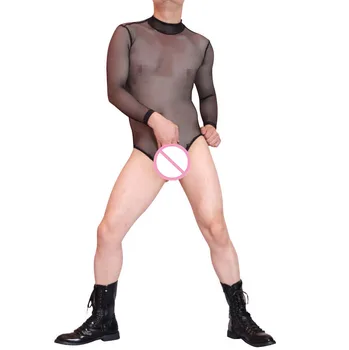 (MS063) Seksualus vyrai catsuit T trikampis perspektyvos zentai maudymosi kostiumėlį, individualų