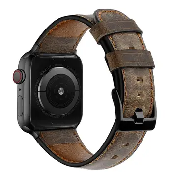 Odinis dirželis, Apple watch band 45mm 44mm 40mm 42mm 38mm 41mm Retro Karvė watchband 