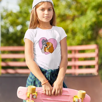 Panele ir Trampinių Mados T marškinėliai Vaikams Laisvalaikio trumparankoviai Šunų T-shirt Kūrybos Kawaii Tee Marškinėliai Vasaros marškinėliai Mergaitėms