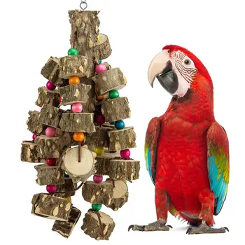 Paukščių Žaislai Natūralaus Medžio Didelis Papūga Žaislas Paukščiui Žaislai Geriausias Afrikos Pilkosios Aras Kakadu Papūga Paukščių ir Daugiau