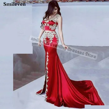 Smileven 2Peices Seksualus Undinė Vakaro Suknelės Karakou Alžyro Caftan Nėrinių Promenadzie Suknelė Elegantiškas Dubajus ypatinga proga-Suknelė