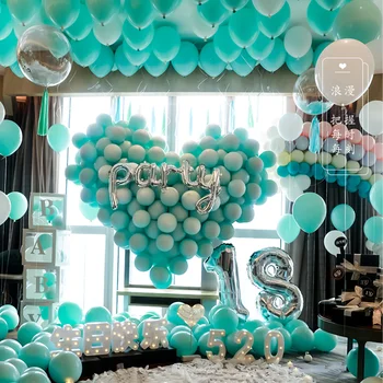Tiffany Mėlyna Balionas Gimtadienio Dekoracijas Suaugusiųjų Vestuvių Dekoro Helio Globos Oro 30inch 2022 Skaičius Balionai Baby Shower