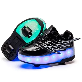 Vėliau summerNew Skate Profesinės Čiuožimo Vaikų Reguliuojami Riedučiai Sneaker Bateliai Roller