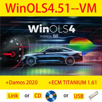 WinOLS 4.51 VM 2022 Naujausias +2020 Damos +ECM TITANO Su Plugins Daugiau Funkcijų Auto ECU Chip Tuning Programinė įranga Siųsti Nuorodą arba USB