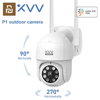 Xiaovv Lauko Kamera 2K Pro 1296P HD Webcam 360 IP Kameros IP66 Humanoidų Mobiliojo Aptikti Saugumo Priežiūros Belaidžio Cam Mi